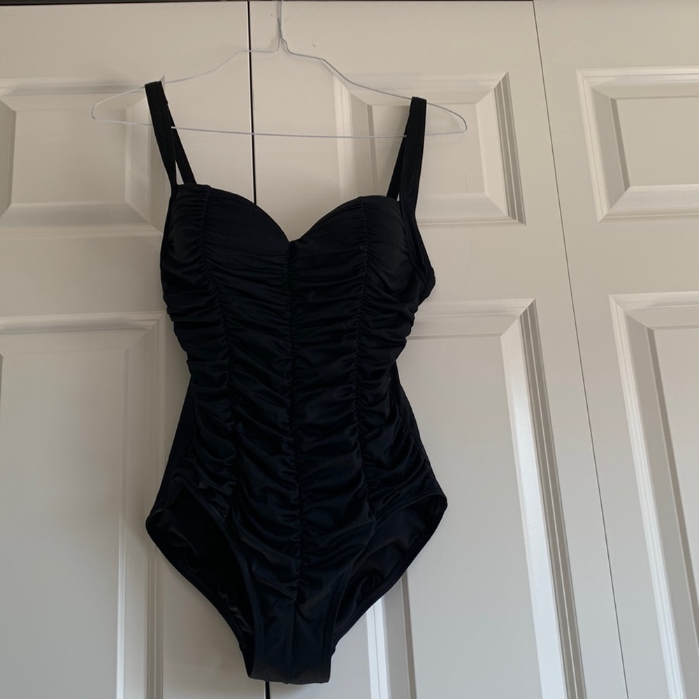 DKNY Black One Piece Swimsuit, Size 8